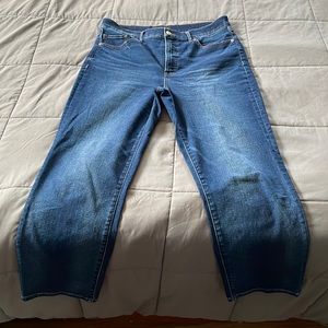 Express Straight Ankle high waist jeans in Dark Wash NWOT